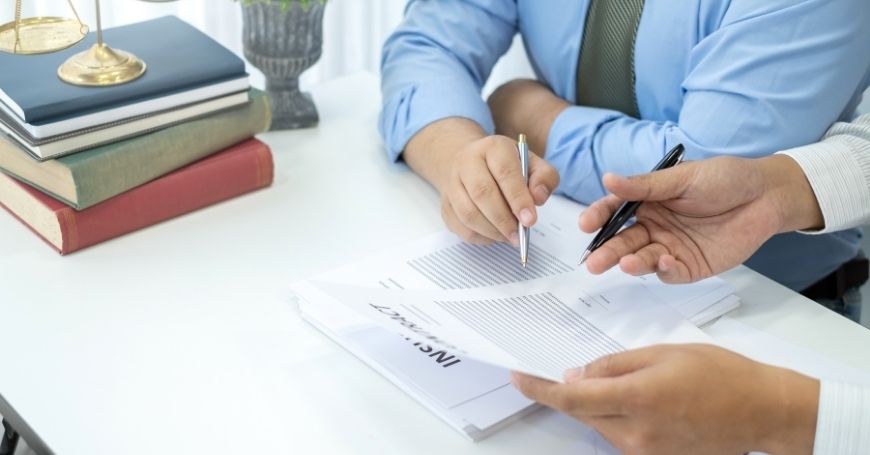 Lawyers reviewing the documents for an ETVE in Spain